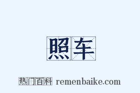 照车是什么意思的图片
